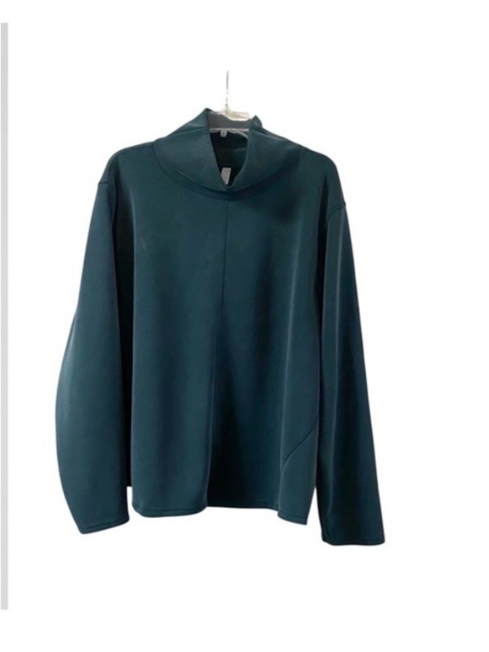 STYLUS Women's Size XXL Deep Teal Pullover Mock Turtleneck Soft Sweatshirt - Picture 2 of 13